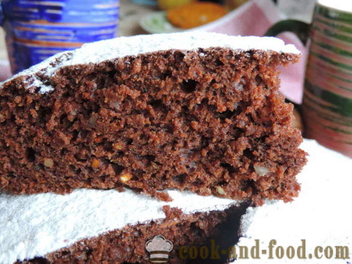 De makkelijkste chocolade carrot cake met plantaardige olie - hoe carrot cake in de oven, met een stap voor stap recept foto's
