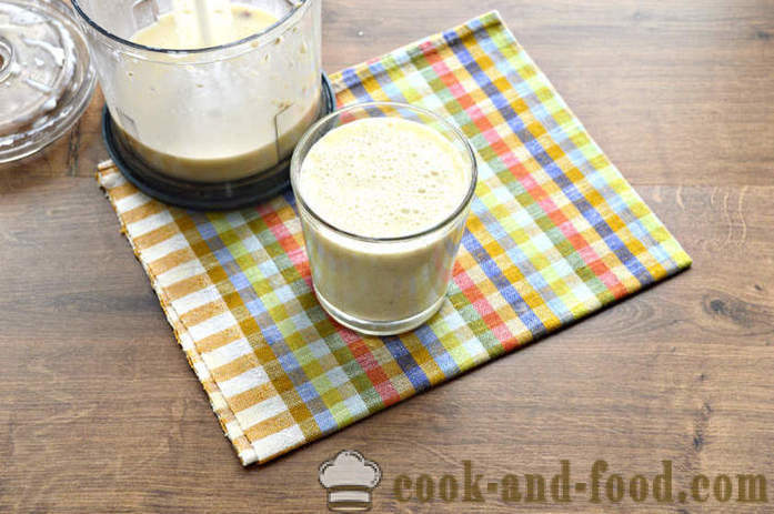 Banaan smoothie met havervlokken - hoe je een banaan smoothie met melk en havermout in een blender, een stap voor stap recept foto's