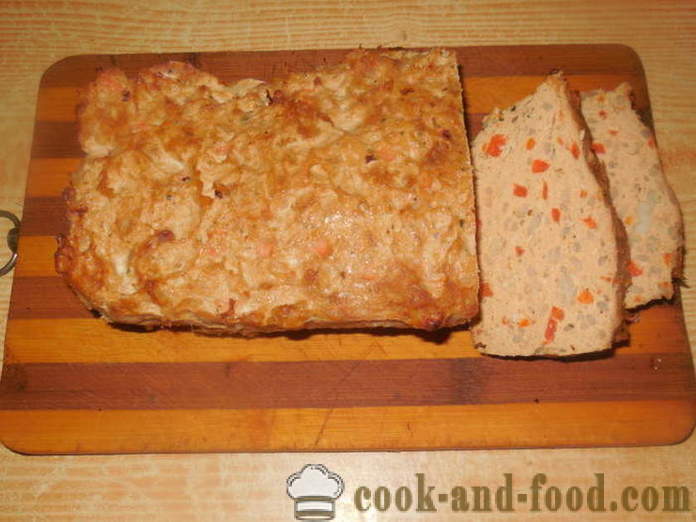 Kip braadpan in de oven - hoe je een braadpan van gehakt kip met rijst, een stap voor stap recept foto's te koken