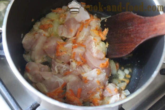 Linzen Pilaf met kip in melk - zo lekker aan de linzen koken met kip, een stap voor stap recept foto's