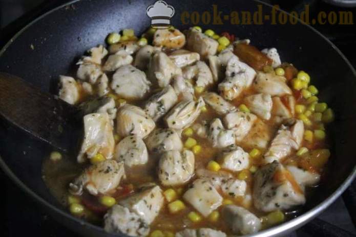 Kip in Chinese zoetzure saus - hoe je een kip in het Chinees, een stap voor stap recept foto's te koken