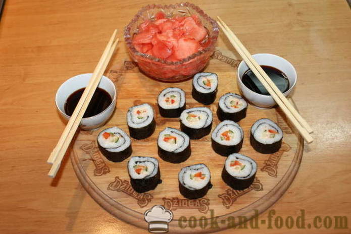 Heerlijke en eenvoudige toppings voor sushi - hoe sushi thuis, stap voor stap recept foto's maken