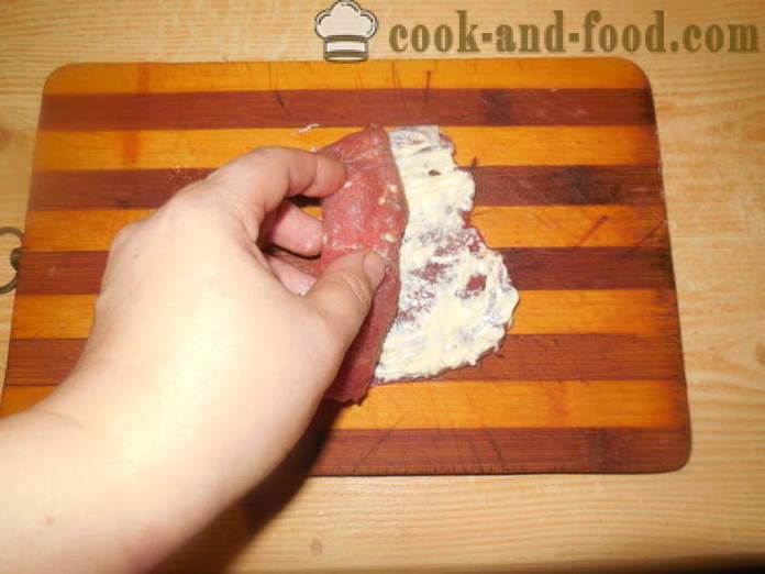 Vlees vingers gevuld in de oven - hoe vlees varkensvlees vingers, stap voor stap recept foto's maken
