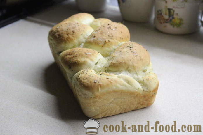Gebakken gist brood met olijven en paprika - hoe Italiaans brood bakken in de oven, met een stap voor stap recept foto's