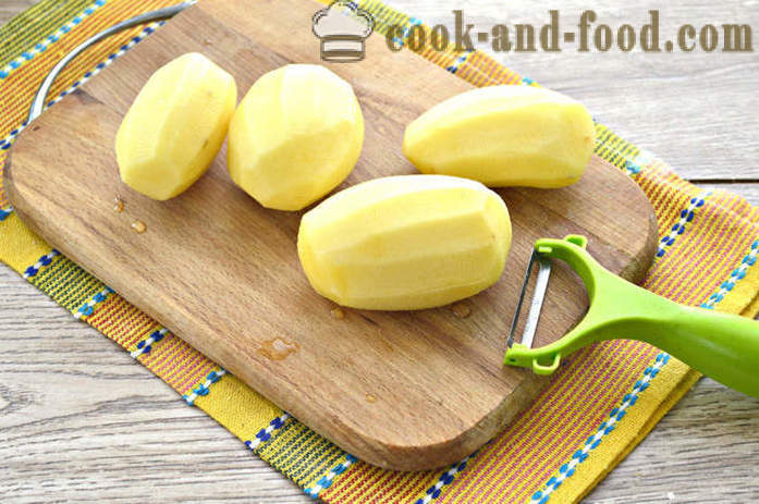 Aardappelen met mayonaise in de oven - net als gebakken aardappelen in de oven met mayonaise, een stap voor stap recept foto's
