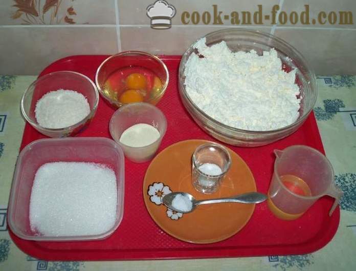 Dietary kokosnoot kaascakes zonder meel - hoe dieet kwark pannenkoeken met griesmeel, stap voor stap recept foto's maken