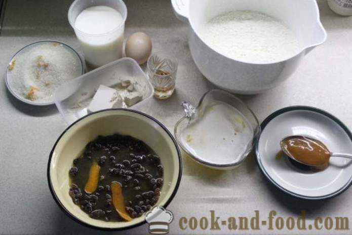 Zoete taart-vlecht met rozijnen - hoe je een gevlochten gistdeeg, een stap voor stap recept foto's maken