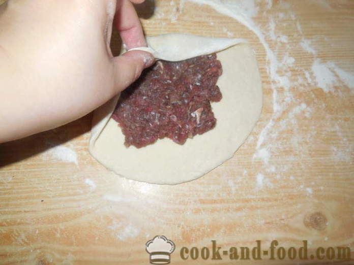 Tatar gerecht Cainari - hoe tortilla's met vlees te maken in de oven, met een stap voor stap recept foto's