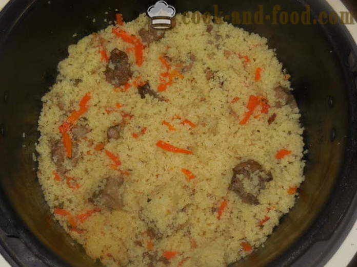 Couscous met lam in multivarka - hoe couscous koken in multivarka met vlees, een stap voor stap recept foto's