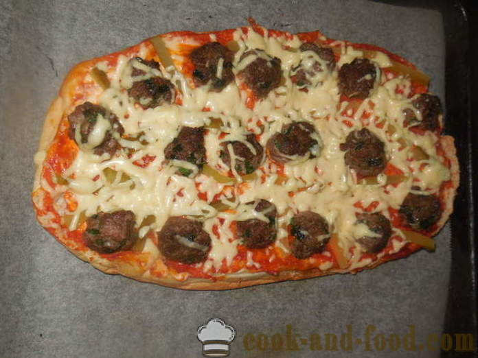 Lazy dikke pita pizza in de oven - hoe om te koken van de afgewerkte pita pizza, een stap voor stap recept foto's
