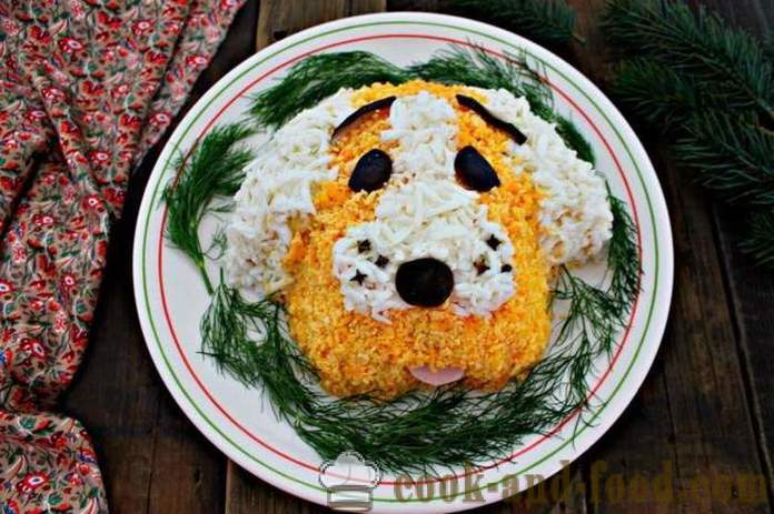 Eenvoudige ideeën New Year's decoraties op het jaar van de Gele Aarde Honden die op het oostelijke kalender, met foto's