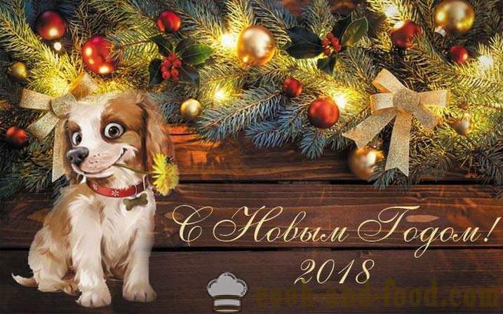 De beste virtuele postkaarten voor het nieuwe jaar 2018 - Jaar van de Hond