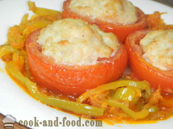 Tomaten gevuld met gehakt vlees in de oven - hoe gevulde tomaten, een stap voor stap recept foto's maken