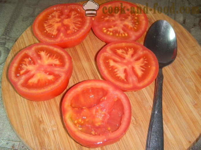 Tomaten gevuld met gehakt vlees in de oven - hoe gevulde tomaten, een stap voor stap recept foto's maken