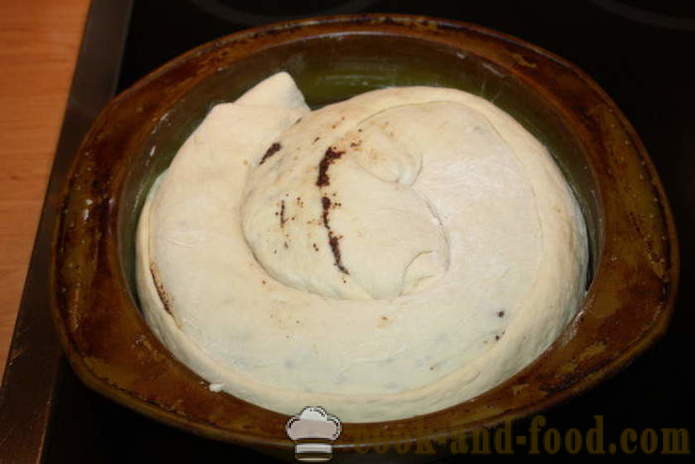 Maanzaad cake gist-snail - hoe maanzaad cake te maken van gistdeeg, een stap voor stap recept foto's
