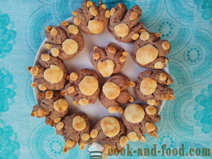 Chocolate gingerbread voor Halloween - hoe cookies te maken voor Halloween met zijn handen, stap voor stap recept foto's