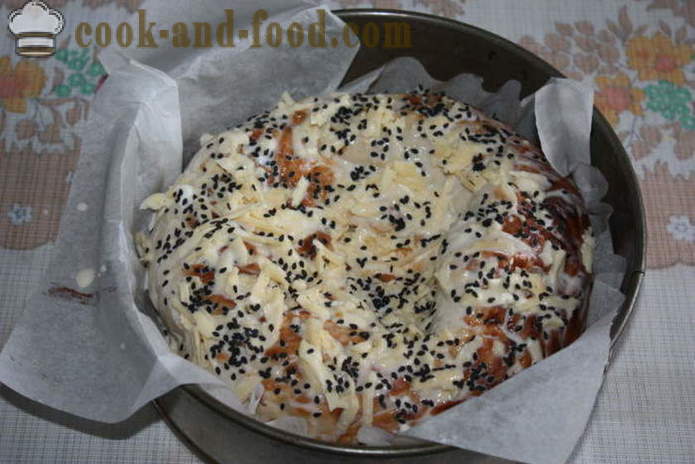 Oezbeekse brood met kaas in de oven - hoe warme broodjes te koken met kaas thuis, stap voor stap recept foto's