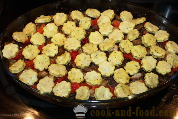 Een eenvoudig recept voor muffins in de oven - hoe donuts koken in de oven met champignons en vlees, met een stap voor stap recept foto's