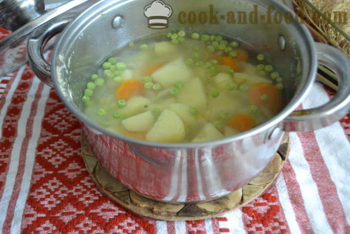 Heerlijke groentesoep met gerookte vlees - hoe groentesoep, een stap voor stap recept foto's te koken