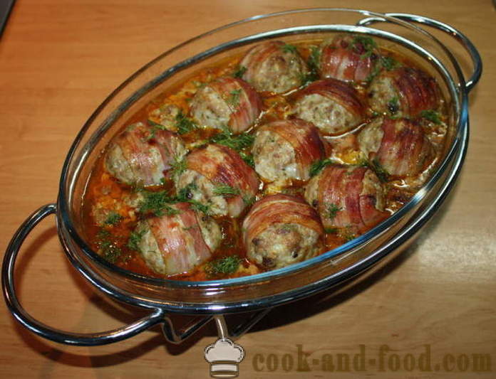 Heerlijke gehaktballen in de oven met een saus van groenten - hoe gehaktballen koken in een saus van groenten, een stap voor stap recept foto's