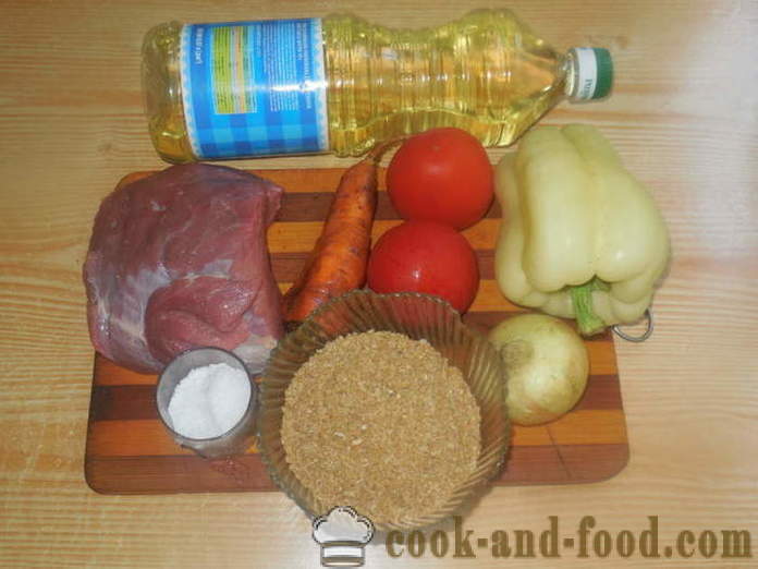 Bulgur tarwe pap met vlees en groenten - hoe bulgur in multivarka, stap voor stap recept foto's te koken
