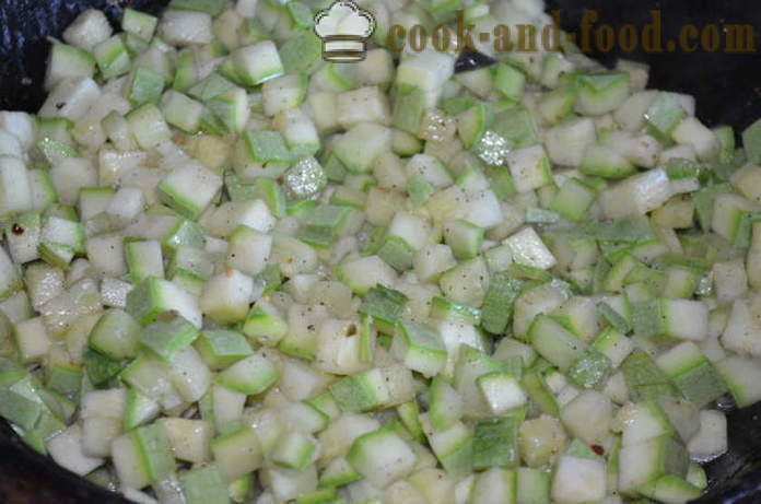 Plantaardige hutspot met aardappels en courgettes - hoe groente stoofpot met aardappelen, courgette, aubergine en bloemkool, een stap voor stap recept foto's te koken