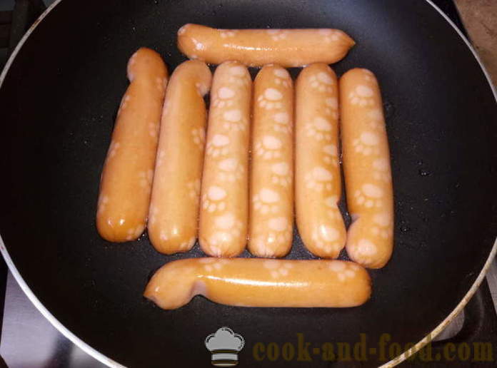 Heerlijk hotdogs met worst en groenten - hoe je een hot dog te maken thuis, stap voor stap recept foto's