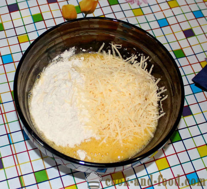 Eenvoudige cheesecake beslag voor de vis, karbonades, kip, bloemkool of courgette - hoe kaas beslag, met een stap voor stap recept foto's