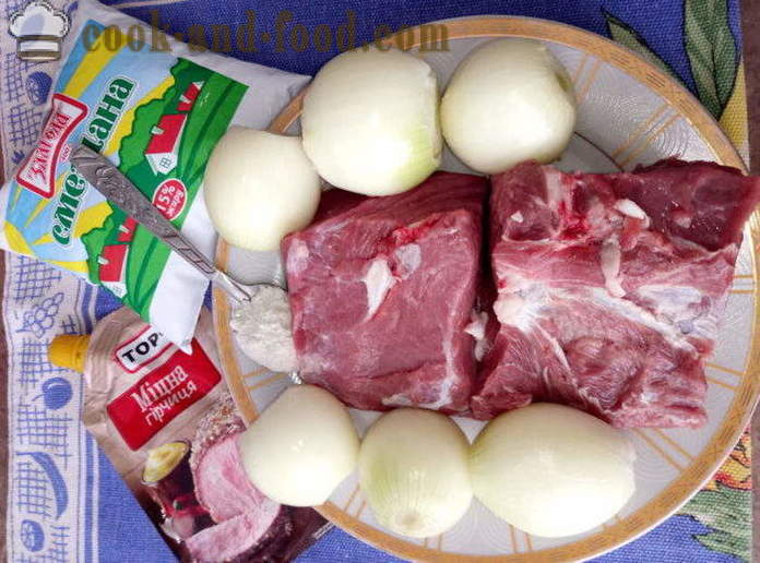 Rundvlees in een pot in de oven - hoe voor het blussen van het rundvlees in een pot, met een stap voor stap recept foto's