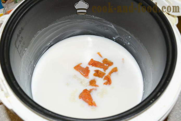Heerlijke rijstepap met melk in multivarka - hoe rijst melk pap, een stap voor stap recept foto's te brouwen