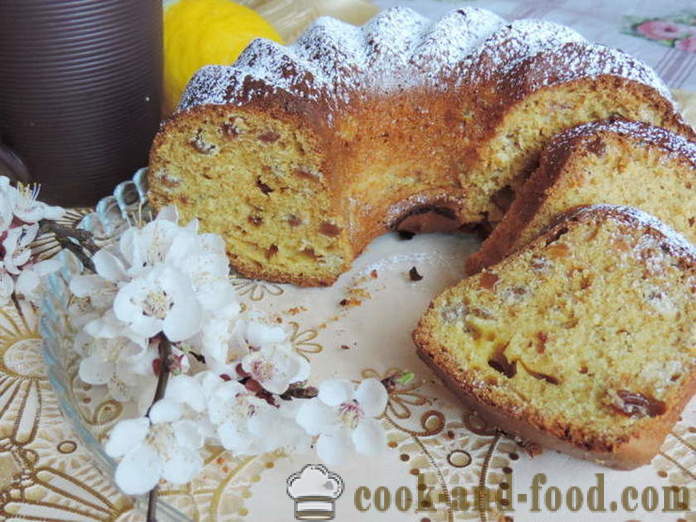 Heerlijke cake met zure room - hoe muffins met room en rozijnen, een stap voor stap recept foto's te koken
