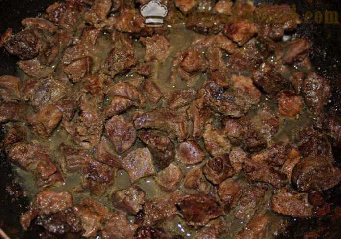 Varkensvlees longen gestoofd met kruiden - hoe varkensvlees longen goed te koken, stap voor stap recept foto's