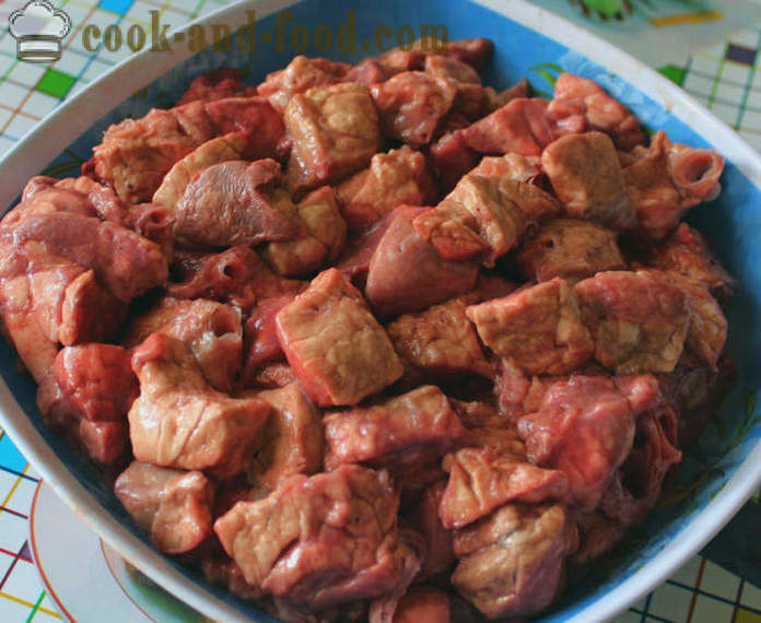 Varkensvlees longen gestoofd met kruiden - hoe varkensvlees longen goed te koken, stap voor stap recept foto's