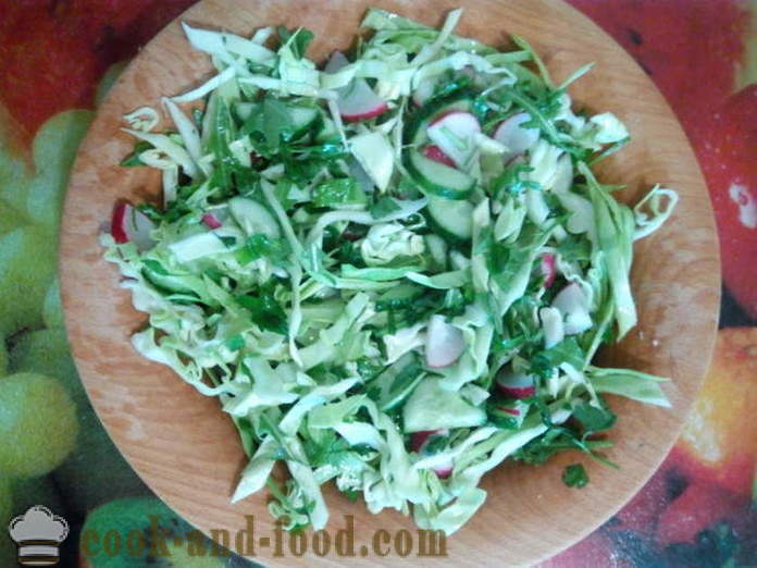 De meest heerlijke salade met rucola en groenten - hoe je een salade van rucola, een stap voor stap recept foto's voor te bereiden