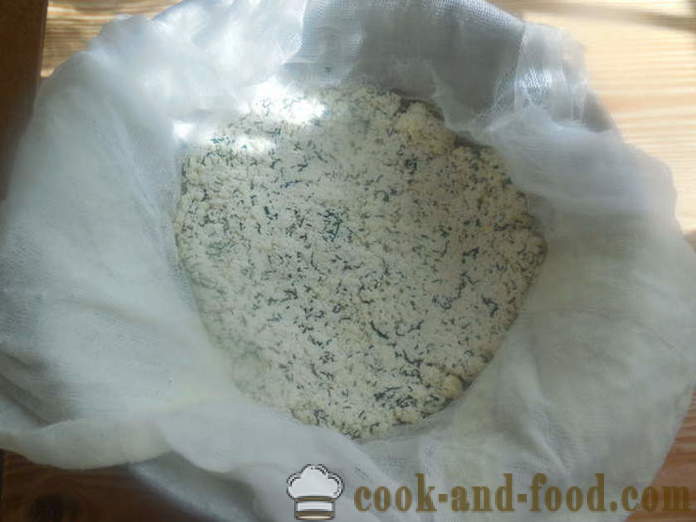 Cottage cheese curd dille - hoe om te koken roomkaas kwark en dille, een stap voor stap recept foto's