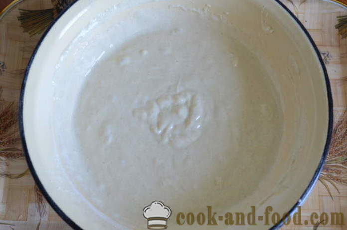 Quick filler cake op yoghurt met spinazie, ei en groene uien - hoe gelei taart te bereiden met kefir, een stap voor stap recept foto's