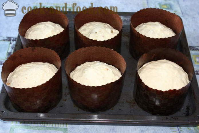 Pasen cake met amandelen en rozijnen, melk - hoe je een taart te bakken in de oven, met een stap voor stap recept foto's