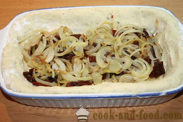 Een eenvoudige aardappel ovenschotel met zongedroogde tomaten - hoe aardappel ovenschotel in de oven, met een stap voor stap recept foto's