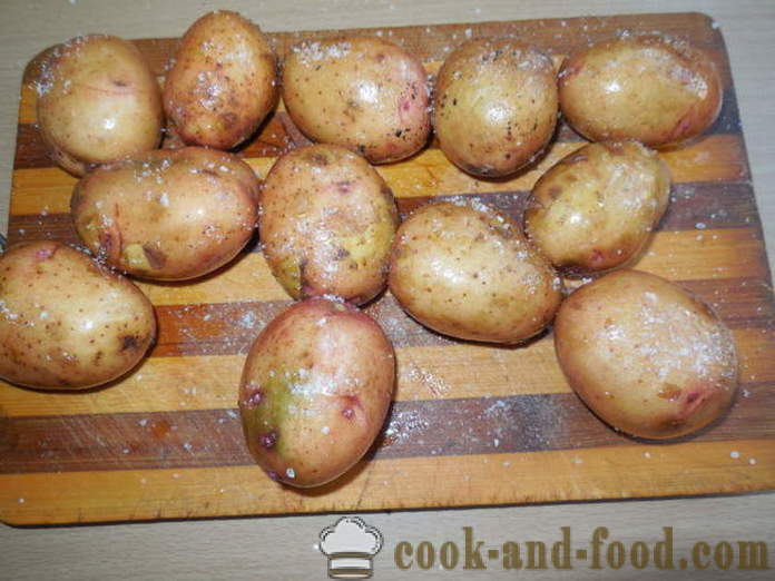 Gebakken aardappelen in de schil in de oven - als heerlijke gebakken aardappelen in de schil in de oven, met een stap voor stap recept foto's
