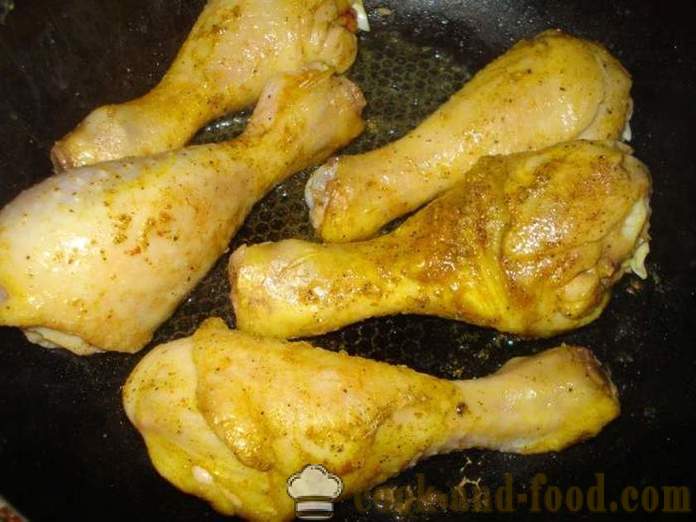 Kip drumstick in sojasaus - zowel heerlijke kip drumsticks koken in een pan, een stap voor stap recept foto's