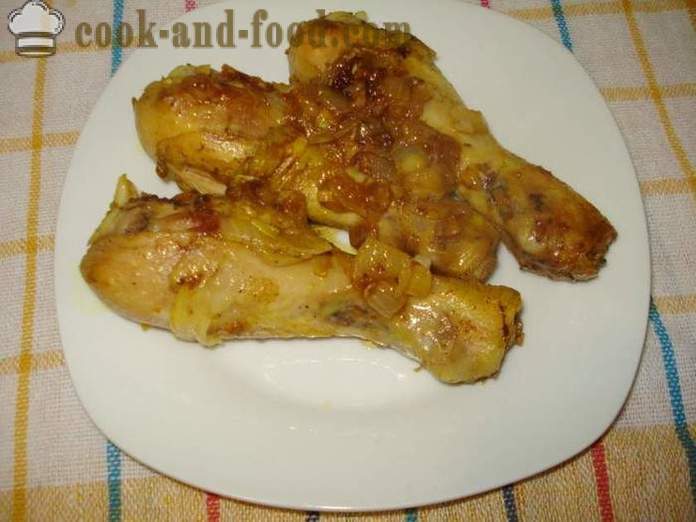 Kip drumstick in sojasaus - zowel heerlijke kip drumsticks koken in een pan, een stap voor stap recept foto's
