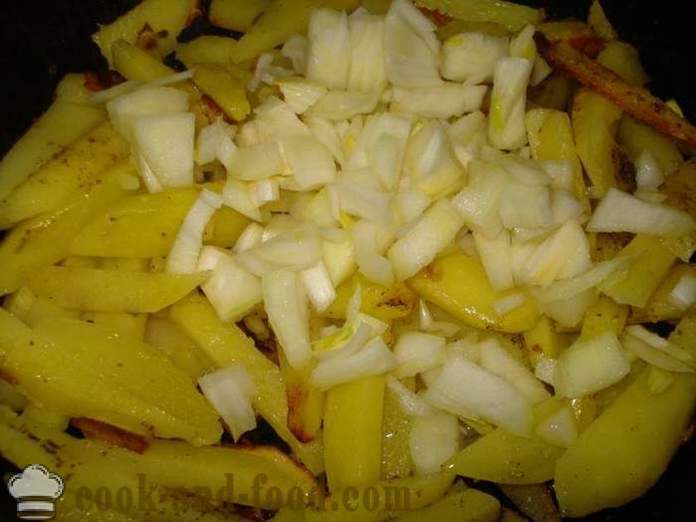 Gebakken aardappelen met uien - hoe gebakken aardappelen met uien koken in een pan, een stap voor stap recept foto's