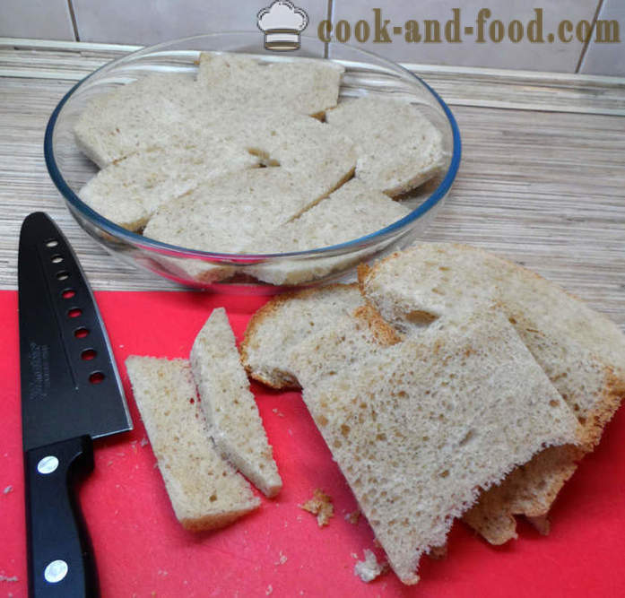 Kaascakes van hard brood - hoe cheesecake koken in de pan, een stap voor stap recept foto's