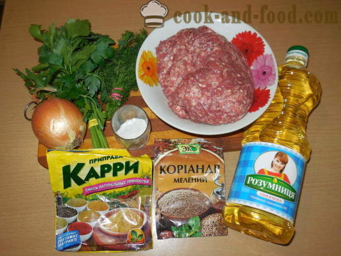 Heerlijke kebab van rundvlees in de oven - hoe kebab thuis, stap voor stap recept foto's te koken
