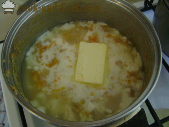 Havermoutpap van de hele korrels op melk - hoe heerlijke havermout bonen koken in melk, met een stap voor stap recept foto's