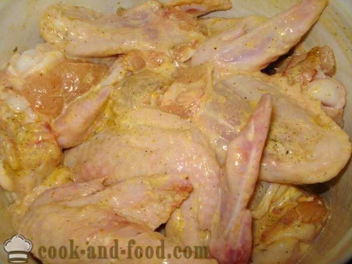 Spiesjes van chicken wings - als een lekkere marinade voor barbecue chicken wings, een stap voor stap recept foto's