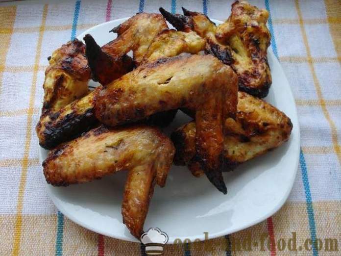 Spiesjes van chicken wings - als een lekkere marinade voor barbecue chicken wings, een stap voor stap recept foto's