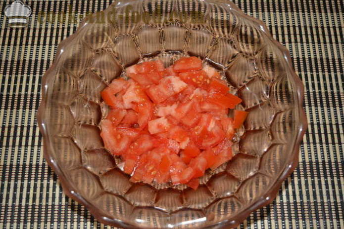 Salade met krab sticks, tomaten, kaas en eieren - hoe je een heerlijke salade van krab sticks, een stap voor stap recept foto's te koken