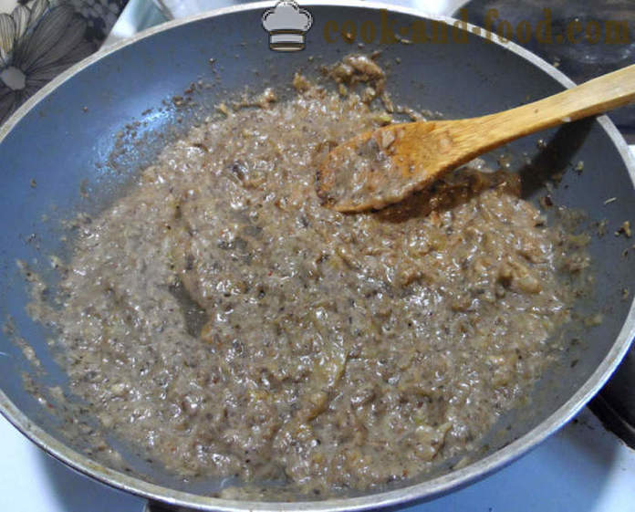 Nesten van gehakt vlees met champignons en kaas - hoe nesten met vlees en champignons, een stap voor stap recept foto's maken