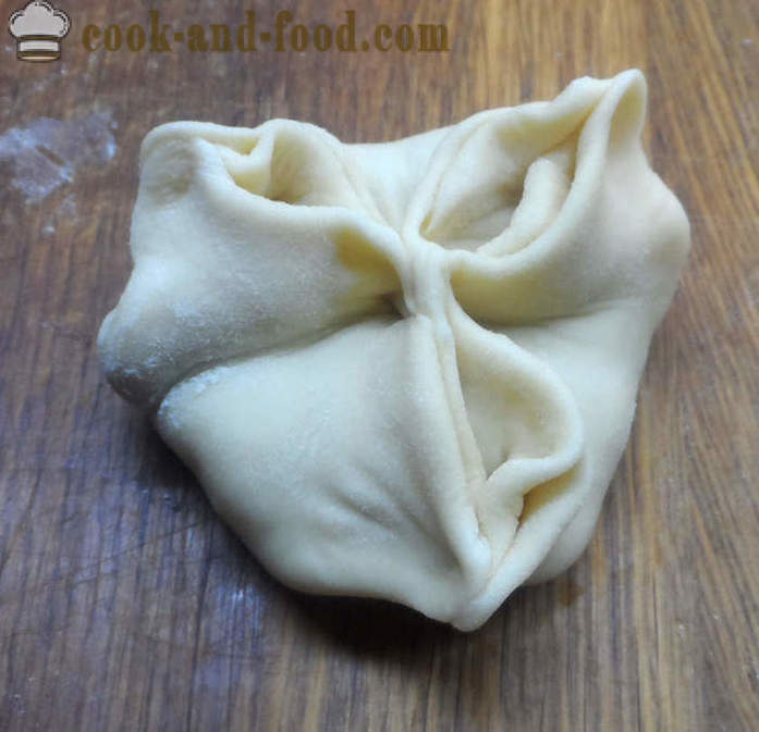 Hoe te dumplings stap beeldhouwen voor stap - het recept met een foto